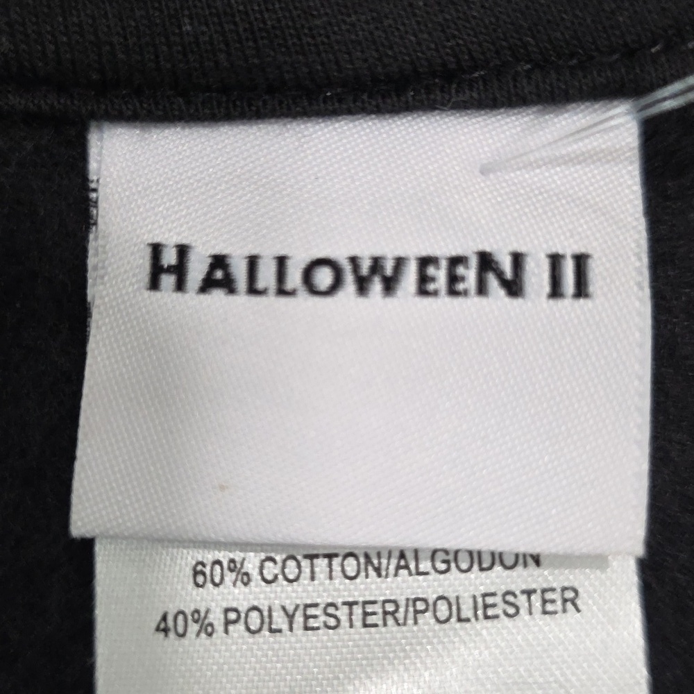 Halloween II Pumpkin Skull Hoodie Michael Myers Black Pullover Size L - Picture 8 of 10